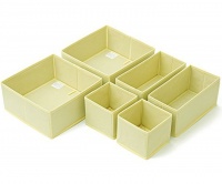 Heart and Home Foldable Drawer Organiser Storage Boxes - Set of 6 Photo