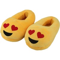 Soft Plush Emoji Slippers Photo