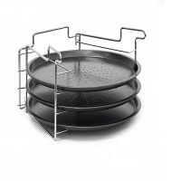 3 Piece Stackable Pizza Pan & Stand Photo