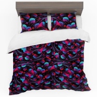Print with Passion Bright on Black Duvet Cover Set Photo