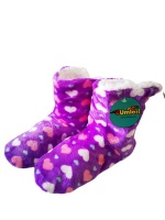 Fluffy Indoor Sherpa Fleece Slipper - Heart Boot Style UK 5 - UK 8 Photo