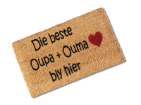 Matnifique 'Oupa en Ouma' Natural Coir Personalized / Custom Branded Welcome Doormat Photo