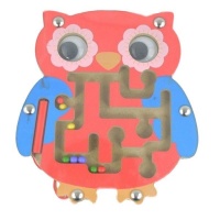 Totland Magnetic Maze Puzzle - Red & Blue Owl Photo