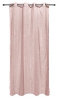 easyhome Nostos Striped Solid Eyelet Curtain Pink Photo