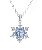 Civetta Spark Snowflake Necklace - Swarovski Blue Shadow crystal Photo