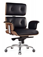 The Office Chair Corp Black Pleather Executive Director High Back Office Chair Photo