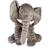 ZEE - Stuffed Elephant Plush Pillow - Grey Photo
