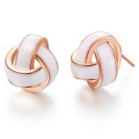 Unexpected Box White & Rose Gold Stud Earrings Photo