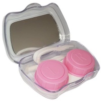 Contact Lenses Portable Travel Kit - Red/pink Photo
