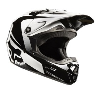 Fox Racing Fox Kids V1 Imperial Black/White Helmet Photo
