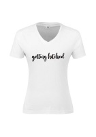 Love Sparkles Love & Sparkles Ladies Getting Hitched White T Shirt for the bride Photo