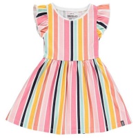 SoulCal Infant Girls Jersey Floral Dress - Ochre Striped [Parallel Import] Photo