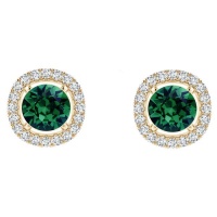 Stella Luna Audrey earring - Swarovski Emerald crystal Gold Photo