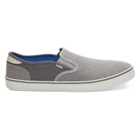 Drizzle Grey And Shade Heritage Canvas Mens Baja Slip-Ons Photo