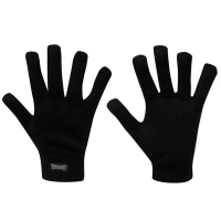 Lonsdale Men's Knitted Gloves - Black - Parallel Import Photo