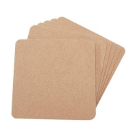 MDF Imported Pine Coasters - Square with Rounded Corners Photo