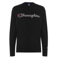 Champion Ladies Chest Logo Sweatshirt - Black - Parallel Import Photo