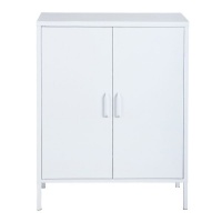 Basics Harland Metal Cabinet - White Photo