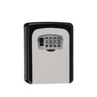 Key Storage Lock Box with 4 Digit Combination - Grey Photo