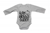 BuyAbility Happy Birthday Daddy - Hugs - Long Sleeve - Baby Grow Photo
