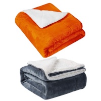 Sweet Home Super Soft Sherpa Blanket Available on both sides.2 Pieces Value Pack Photo