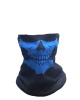 SKA Skull Tube Mask - Black & Blue Photo