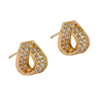 iDesire Gold Flat Curved Stud Earring Photo
