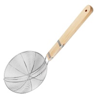 20cm Long Wooden Handle Stainless Steel Strainer Sieve Photo
