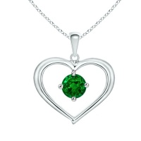 Stella Luna Sweet Heart Necklace with Swarovski Emerald Crystal Photo