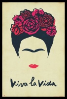 Frida Kahlo - Viva La Vida Poster with Black Frame Photo