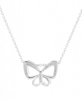 Unexpected Box Silver Cute Butterfly Necklace Photo
