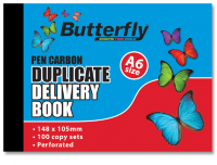 Butterfly A6 Pen Carbon Duplicate Book - Delivery - Pack of 10 Books Photo