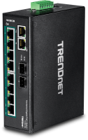 TRENDnet TI-PG102 - 10-Port Industrial Gigabit PoE DIN-Rail Switch Photo