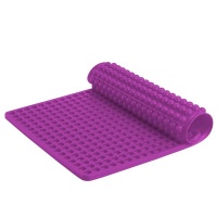 Non Stick Fat Reducing Silicone Cooking Mat - Purple Photo