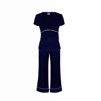 Hannah Grace Navy Breastfeeding/Maternity Wear PJ Set Photo