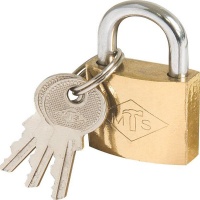 MTS Padlock Brass/Pl 25mm D/Blist Wz359 Photo