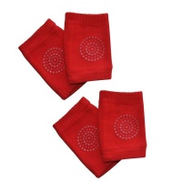 Cotton Baby Crawling Knee Pad Protectors - Red Set of 2 pairs Photo