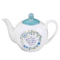 Christian Art Gifts Ceramic Tea Pot - A Sweet Friendship Refreshes The Soul Photo