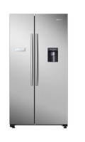 Hisense 562L Side by Side Fridge with Water Dispenser-Stainless Steel Photo