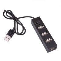MAXICOM 4 Port USB 2.0 HUB Single Switch - 480Mbps Photo
