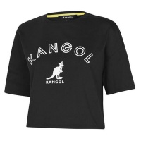 Kangol Ladies Logo Boxy T-Shirt - Black - Parallel Import Photo