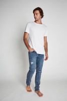 Men's Cotton On Slim Fit Jean - Grunge Blue Rips Photo