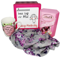 The Biltong Girl Sooo Baie Lief vir Ma- Mother's day Gift Box - Scarf Lindt chocolates & Mug. Photo