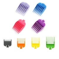 8 Piece Colorful Attachment Combs Hair Cutting Universal Guide Combs Set Photo