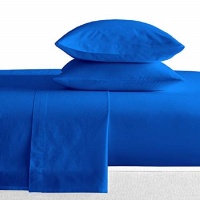 Wonder Towel Wrinkle-Resistant Queen Sheet Set - Imperial Blue 4 Piece Bedding Photo