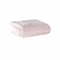 Sesli 3037 Sesli Mink Embossed Baby Blanket - Pink Heart Pattern Photo
