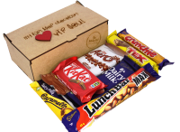 The Biltong Girl Wooden Reusable Box With The Message: " My Hart Klop Chocolates Vir Jou!" Photo