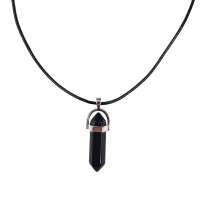 Earth Stone Collection - Onyx Bullet Crystal Stone Necklace Photo