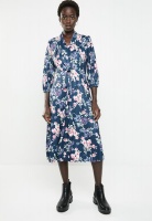 Women's Revenge Floral Wrap Dress - Navy Photo