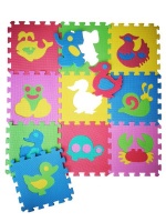 Animal Educational Foam Puzzle Floor Mat for Kids 10 Pieces - 1 x 1 Meter Photo